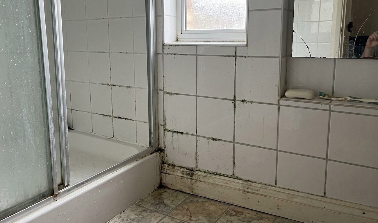 humedad y el moho en el baño