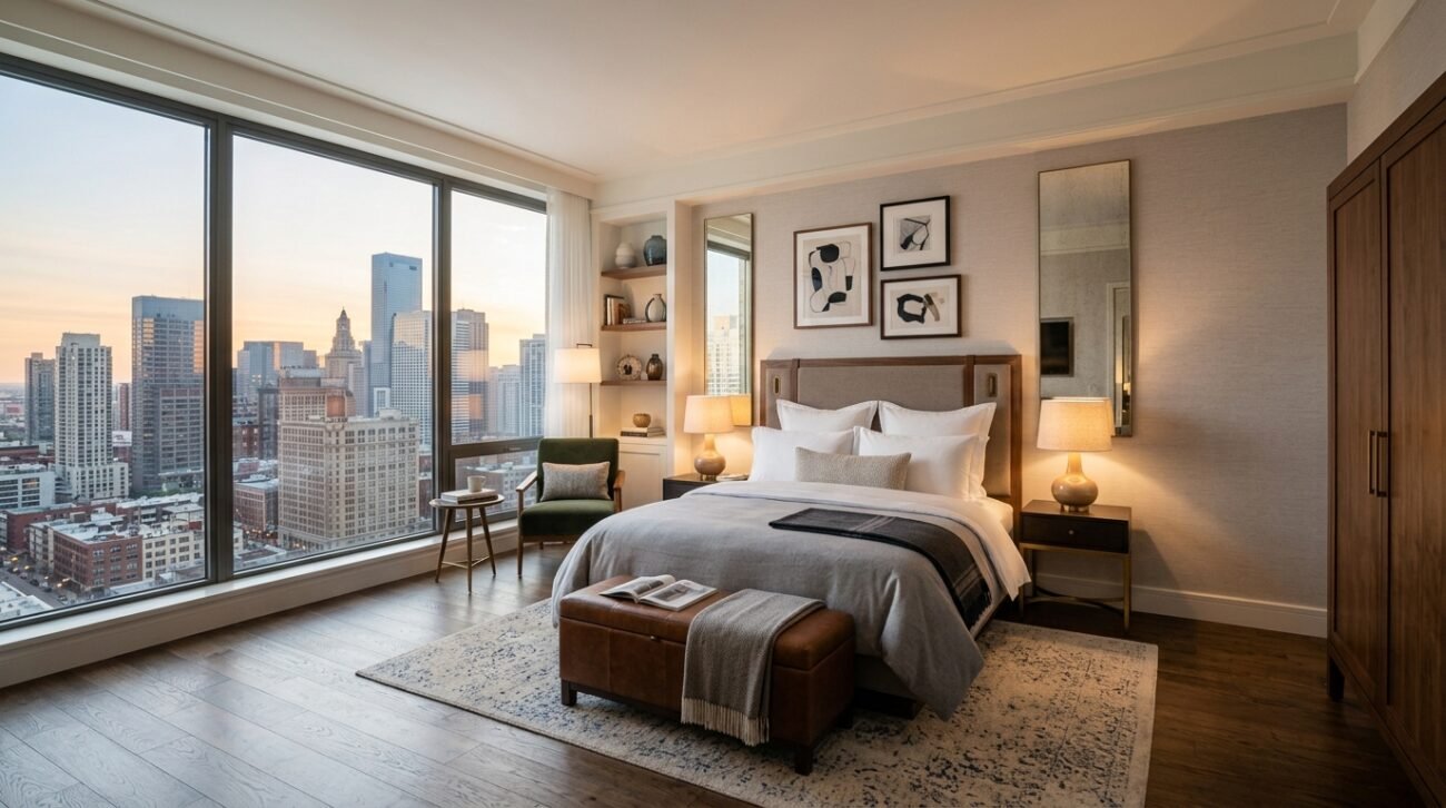dormitorio inspirado en hoteles