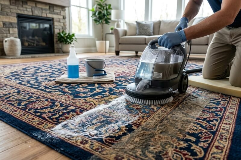 ¿Cómo limpiar una alfombra en casa?