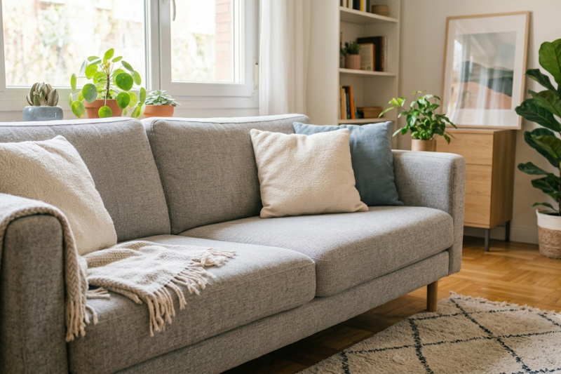 ¿Cómo limpiar un sofá de tela en casa sin dañarlo?