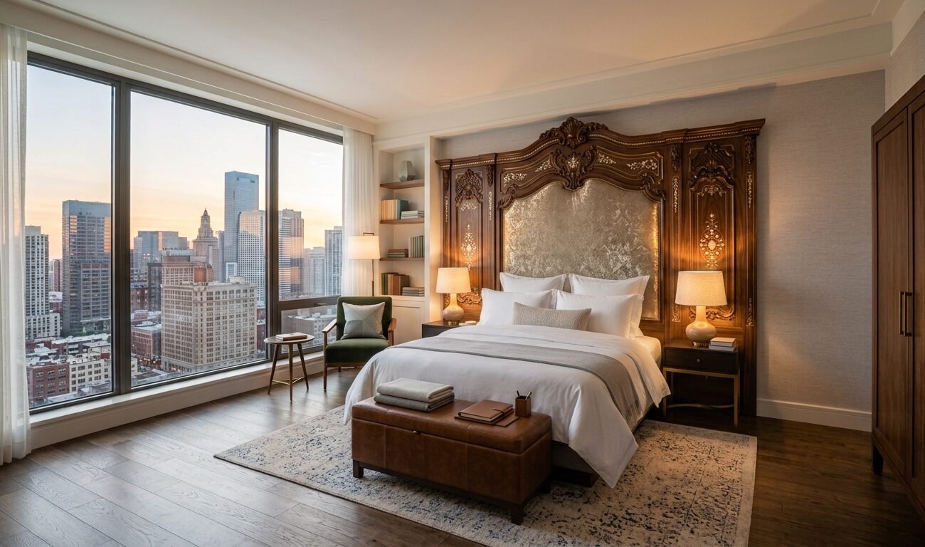dormitorio inspirado en hoteles