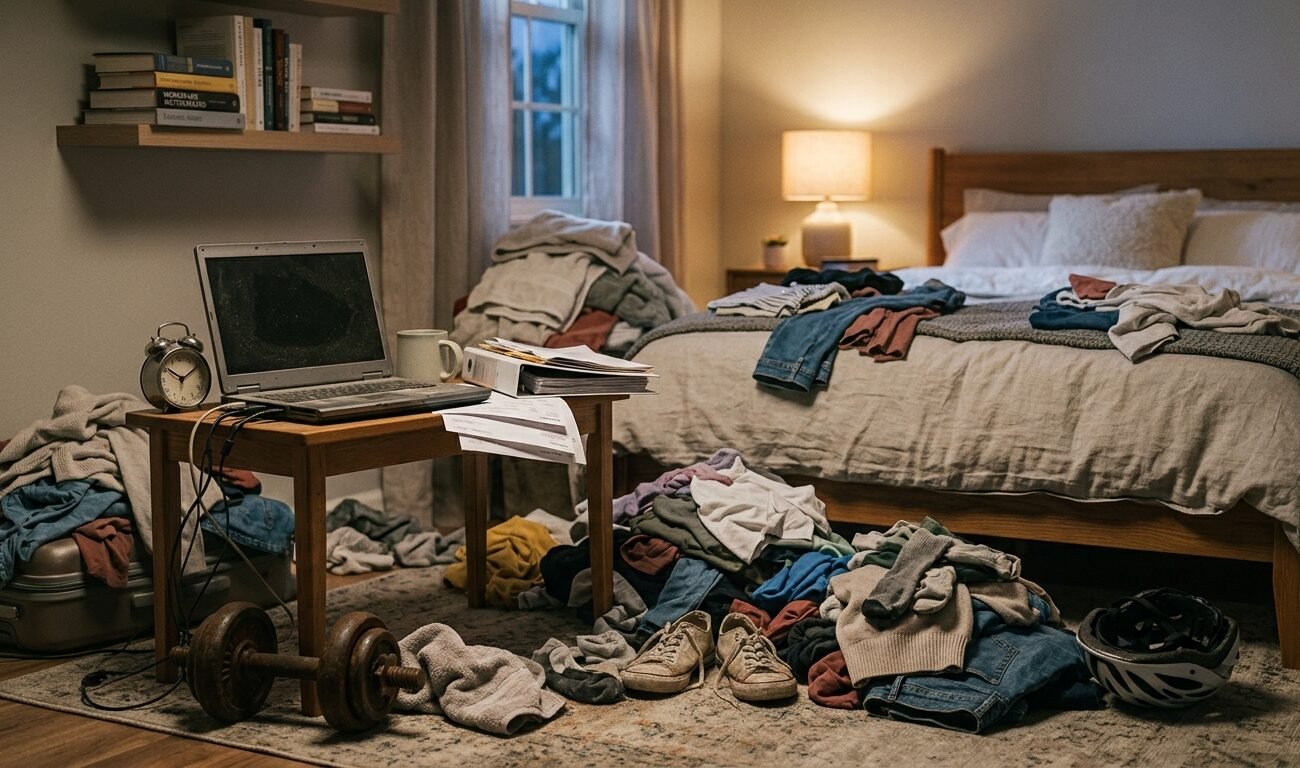 montones de ropa no deberían estar en tu habitación