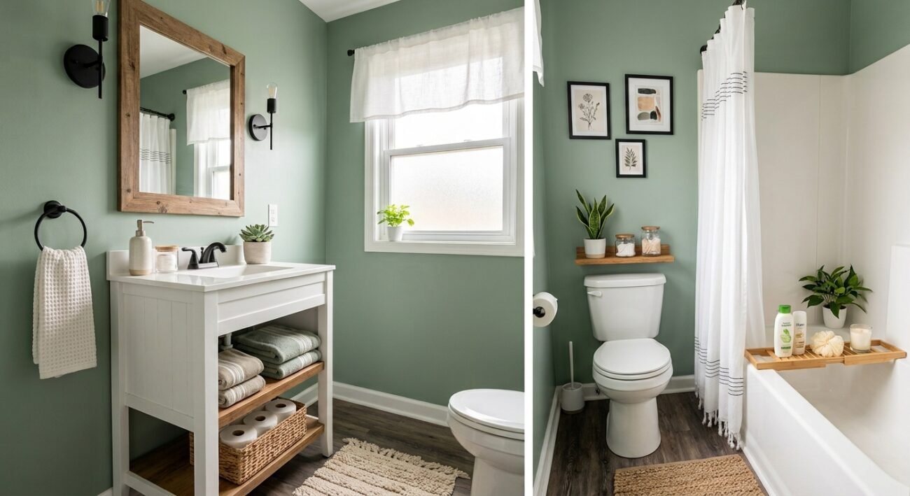 decora el baño con poco dinero así