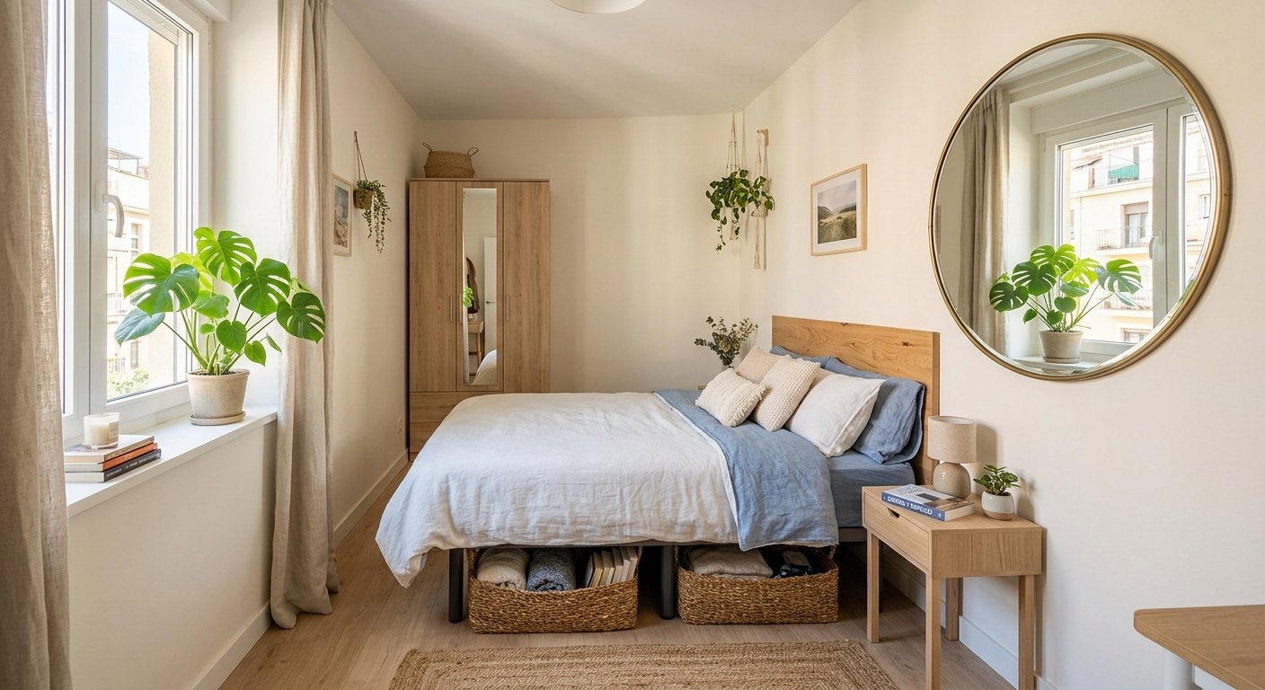 habitación pequeña parece más grande