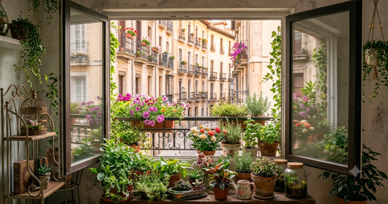 Jardín interior pequeño