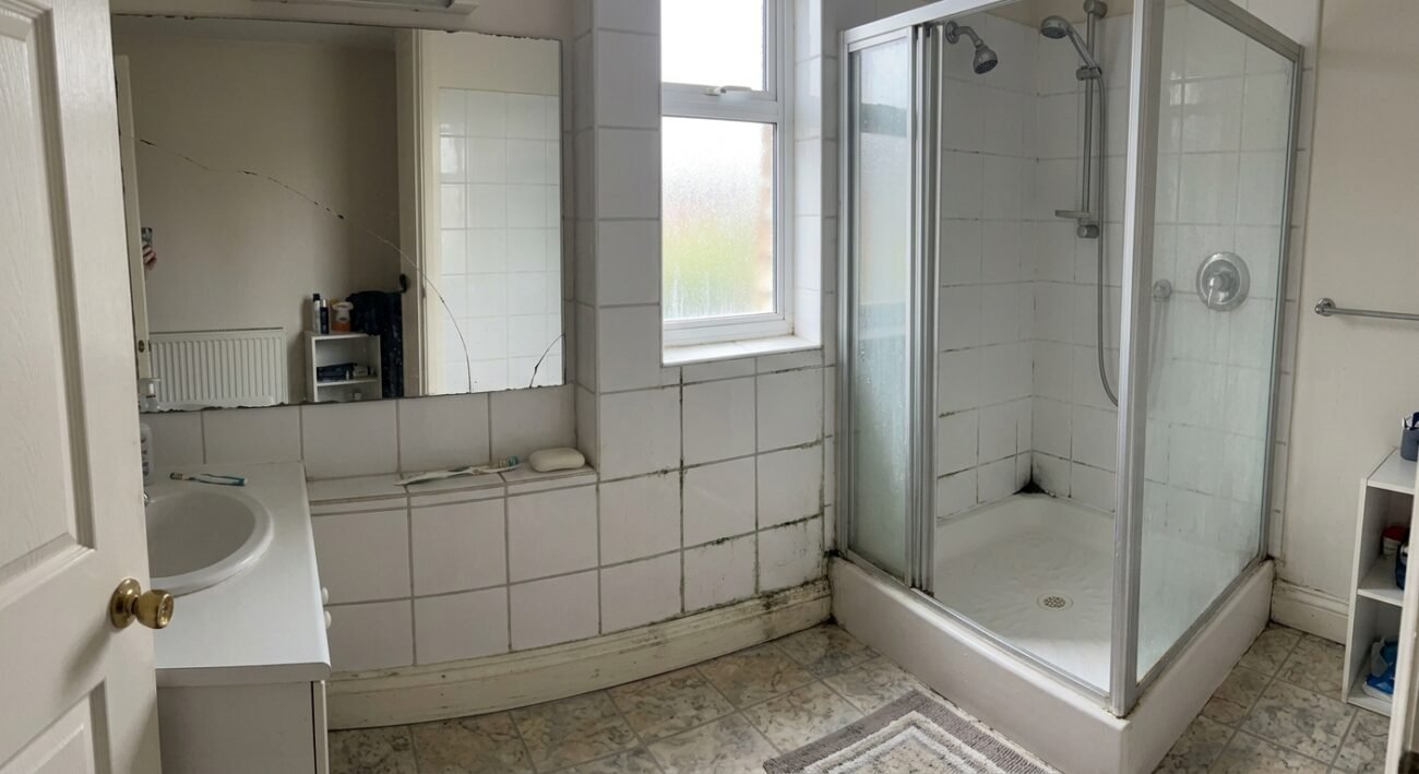humedad y el moho en el baño