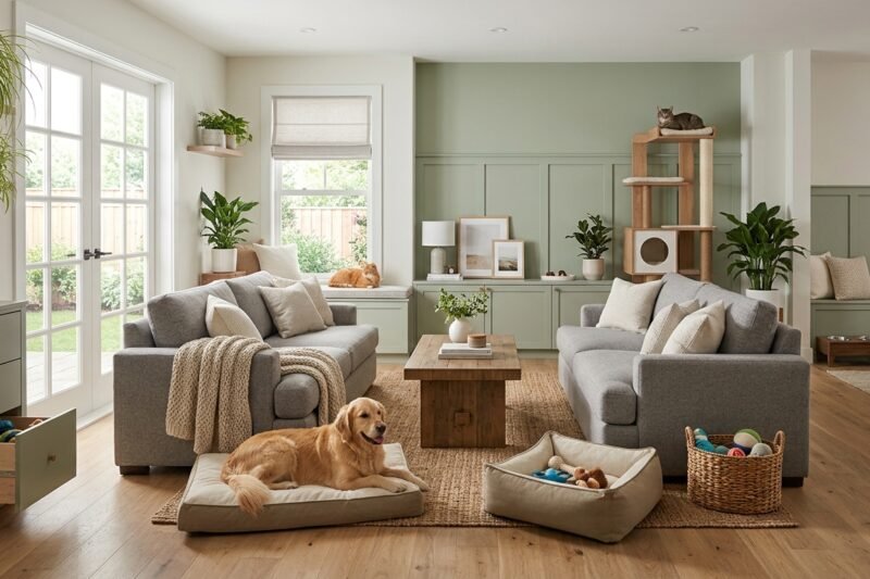 Ideas de salón para casas con mascotas