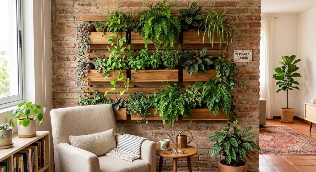 jardín vertical para espacios pequeños