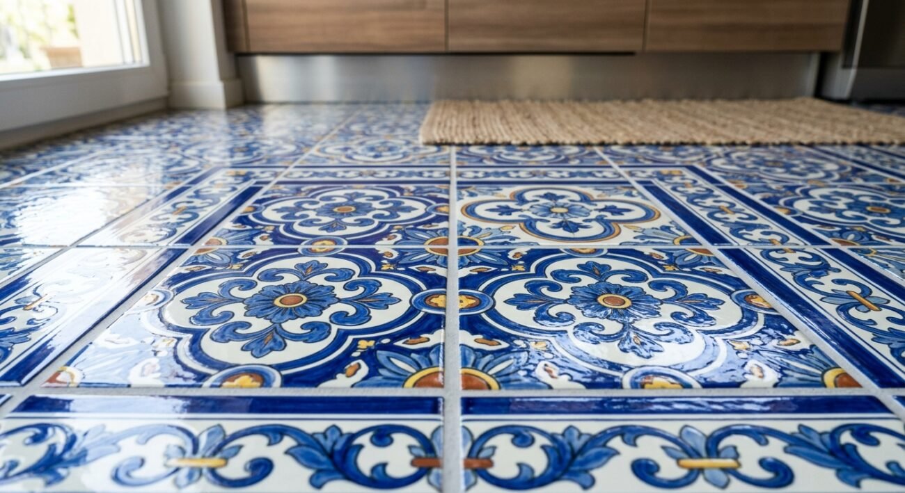 los azulejos de la cocina limpios