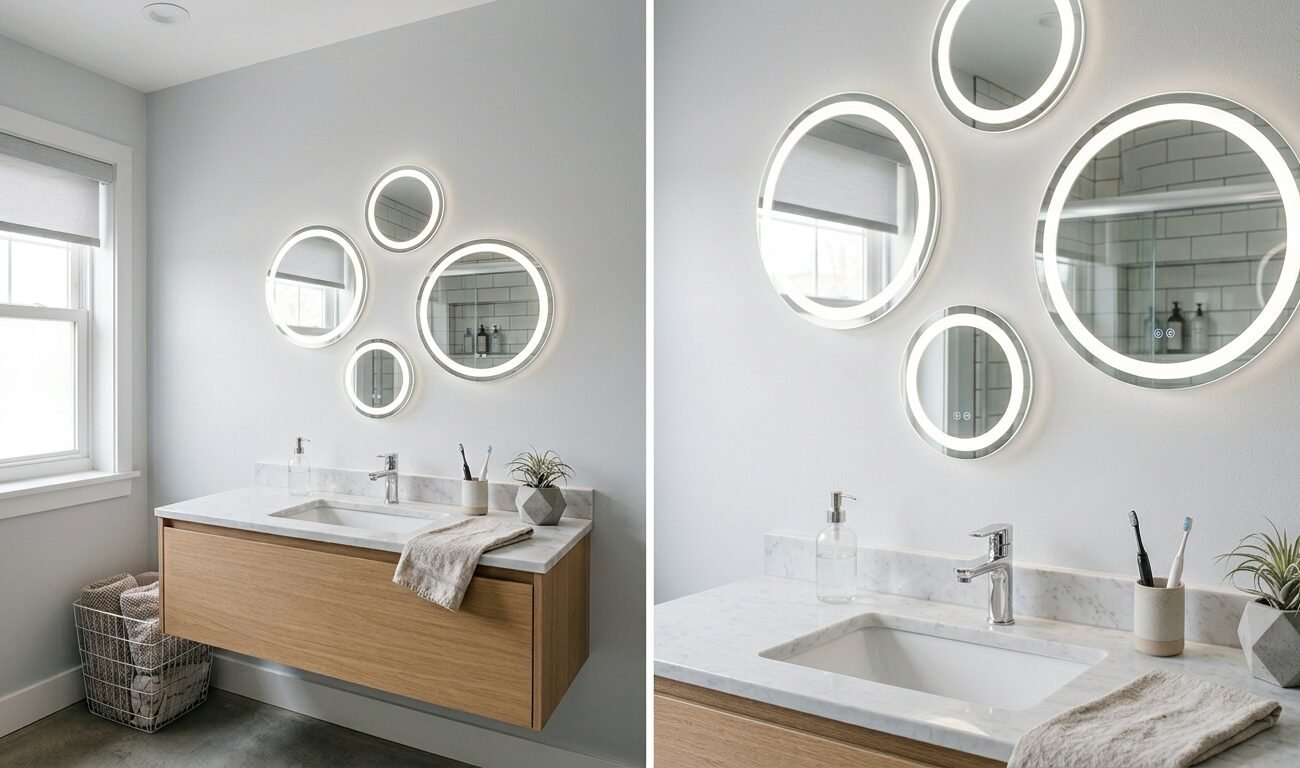 espejo del baño decorado