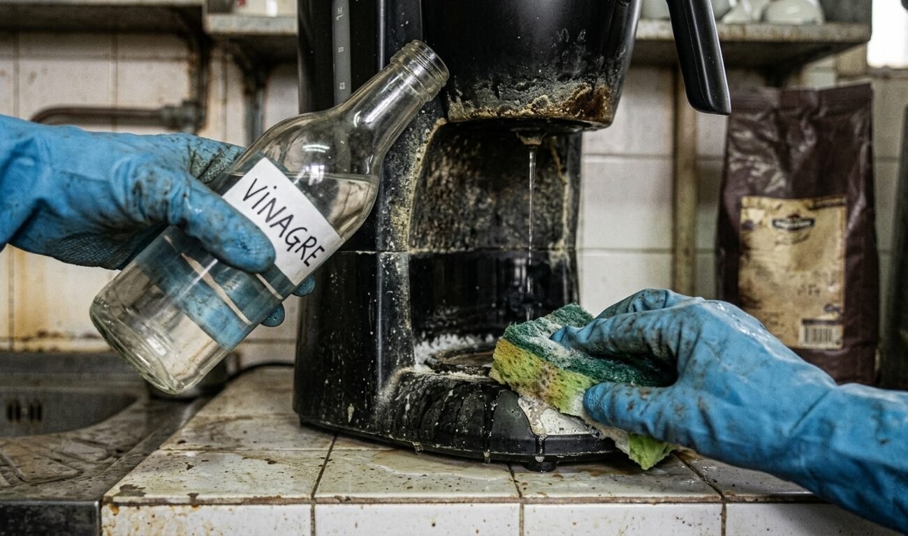 eliminar el sarro y la cal de la cafetera