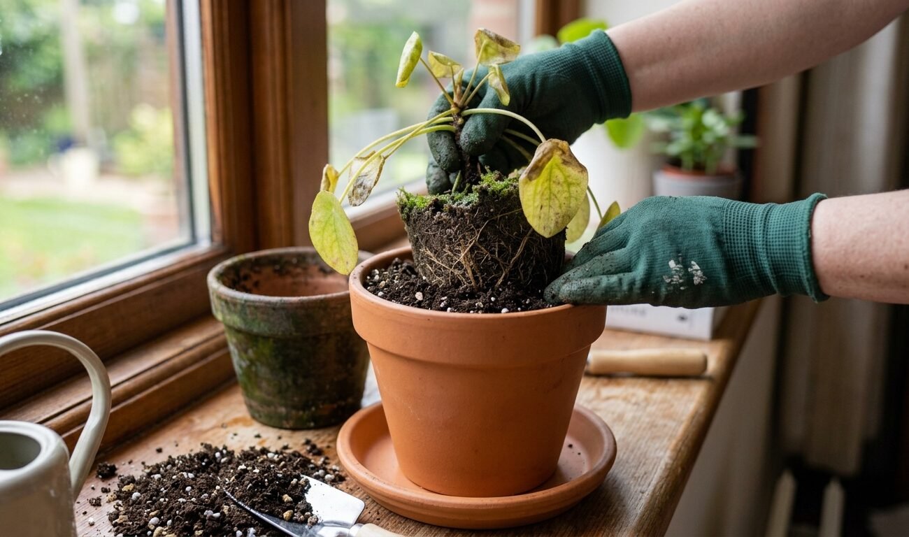 recuperar una planta con exceso de riego