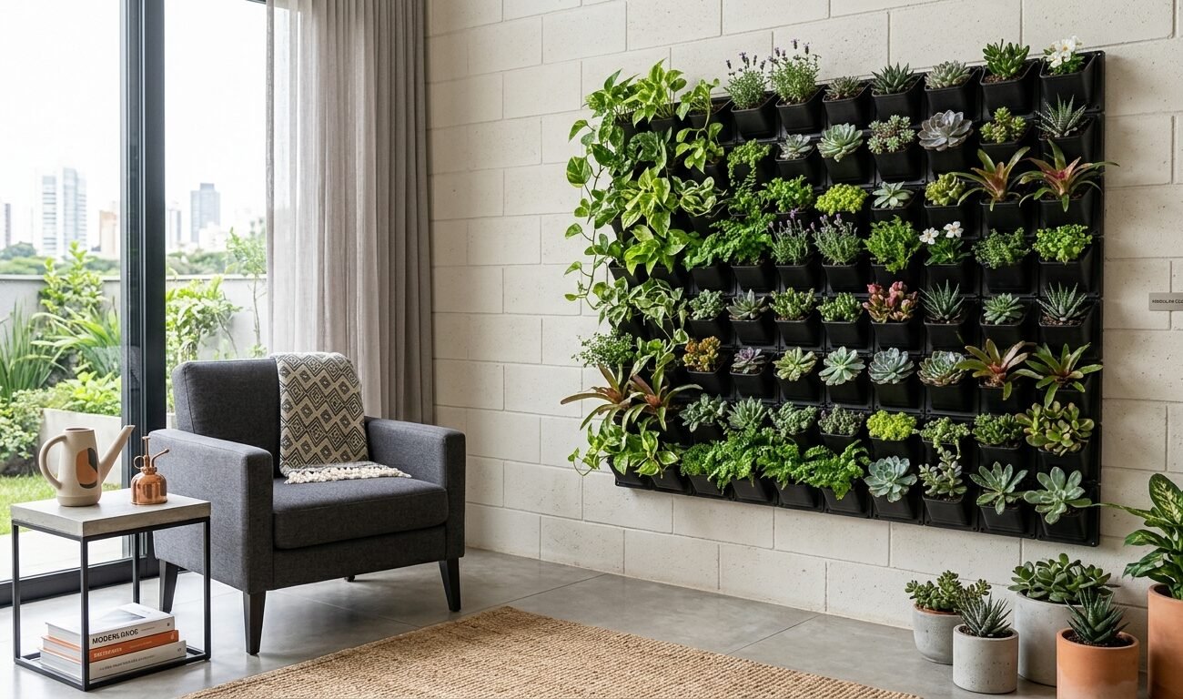 jardín vertical para espacios pequeños