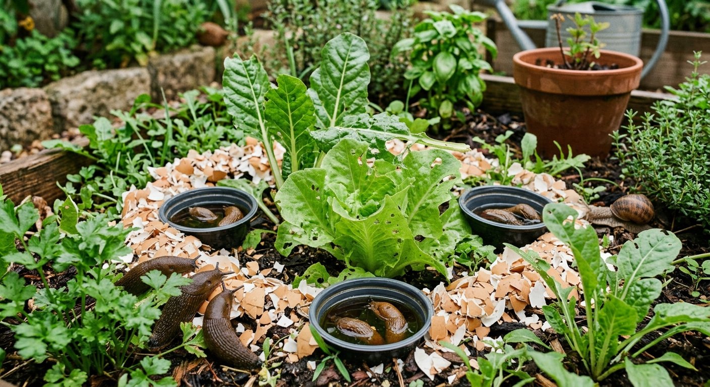 eliminar babosas y caracoles sin dañar las plantas