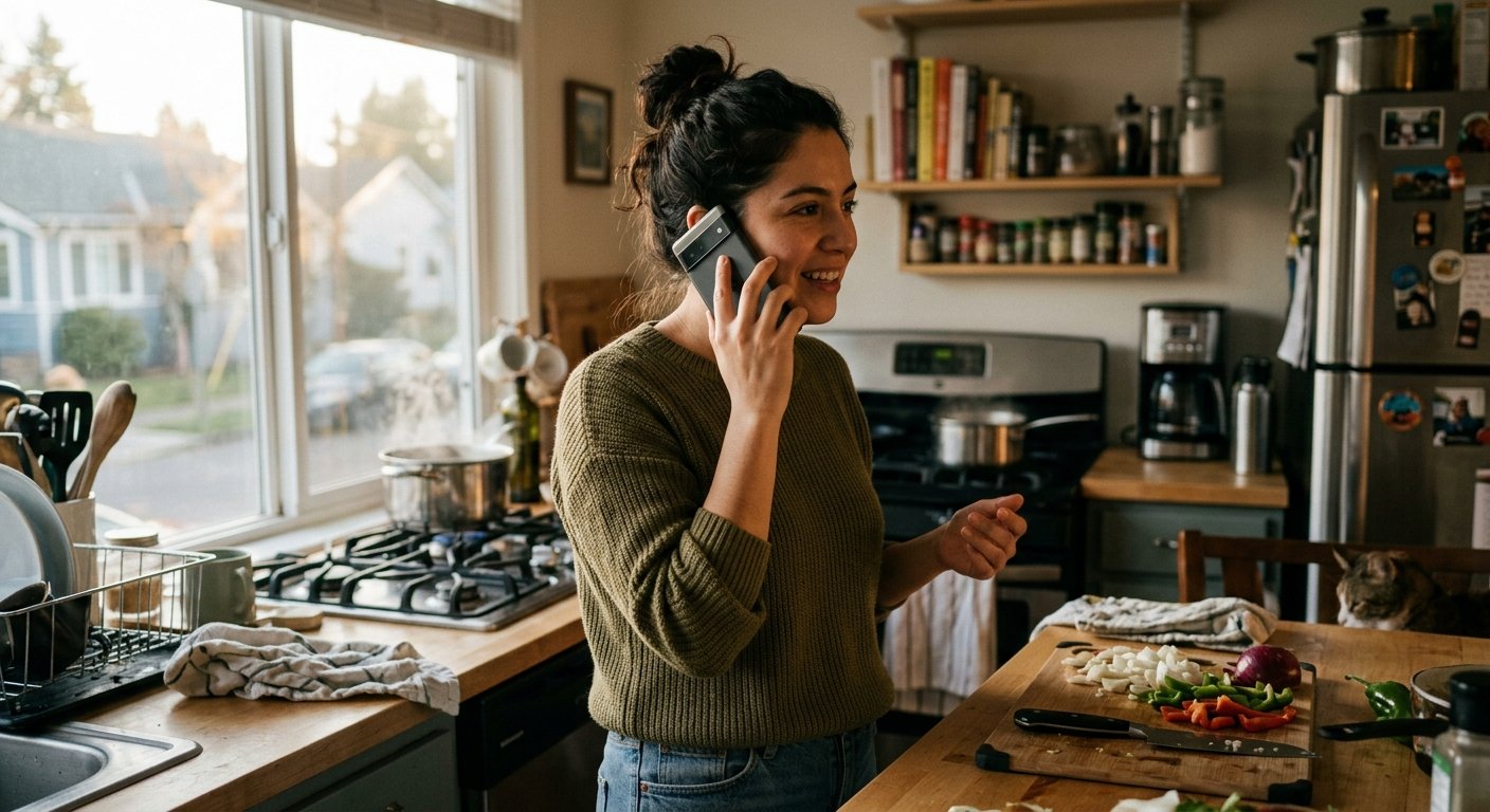 llamando a un profesional para quitar las cucarachas de la cocina