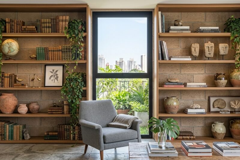 Ideas para decorar las estanterías del salón