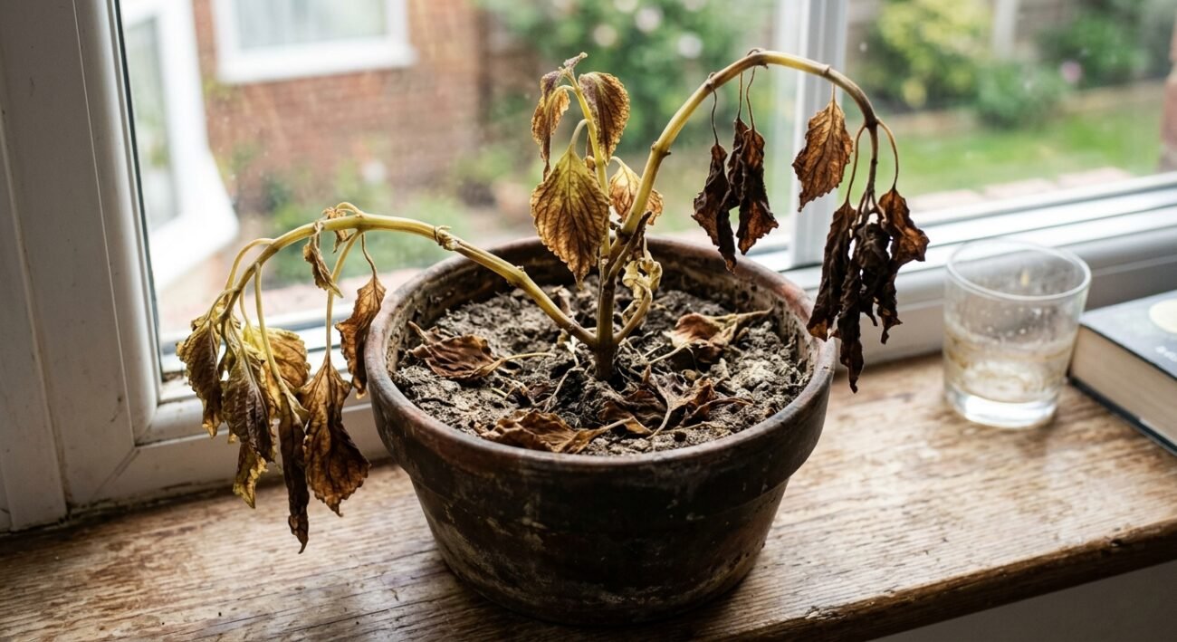 planta que se está muriendo