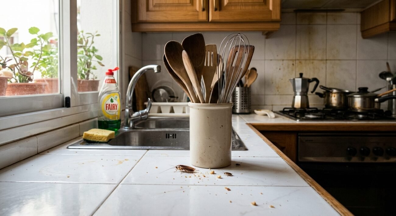 quitar las cucarachas de la cocina