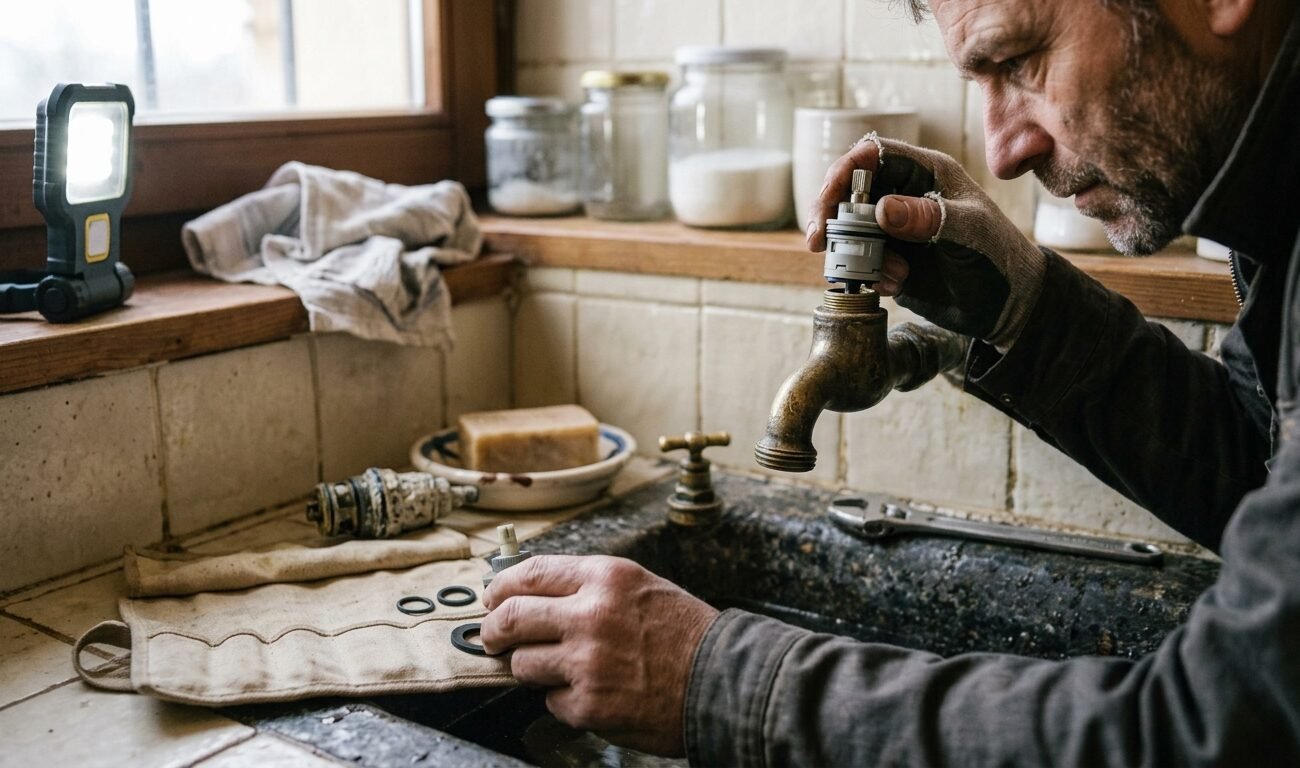 arreglar un grifo del baño que gotea