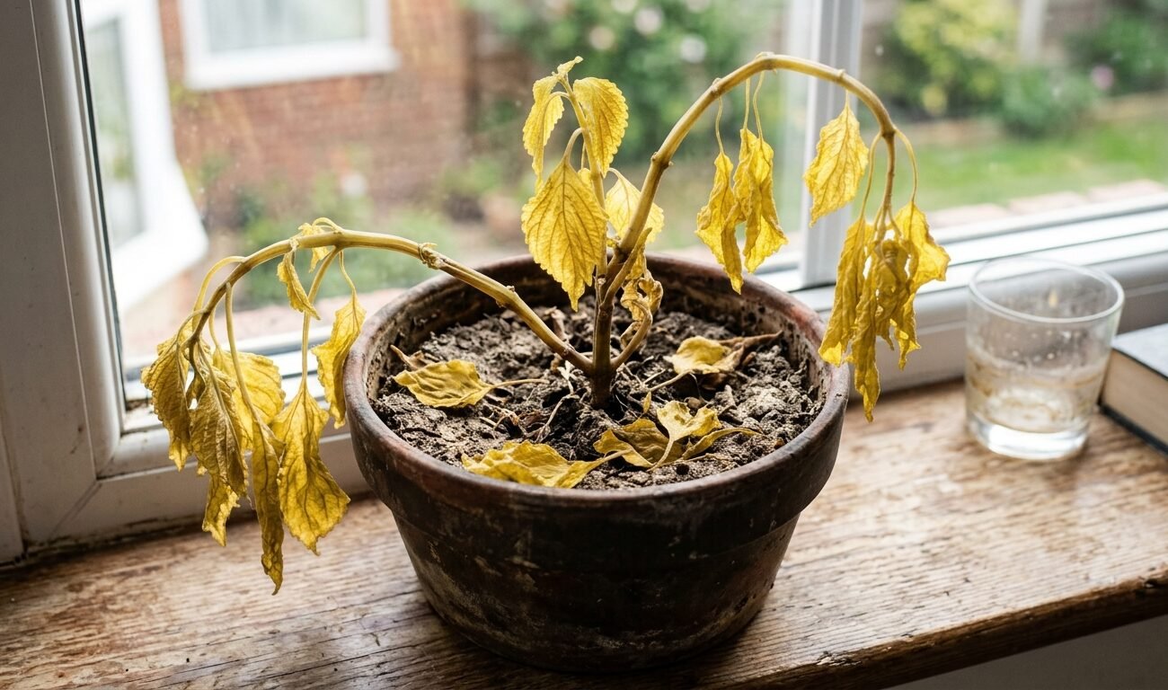 planta que se está muriendo