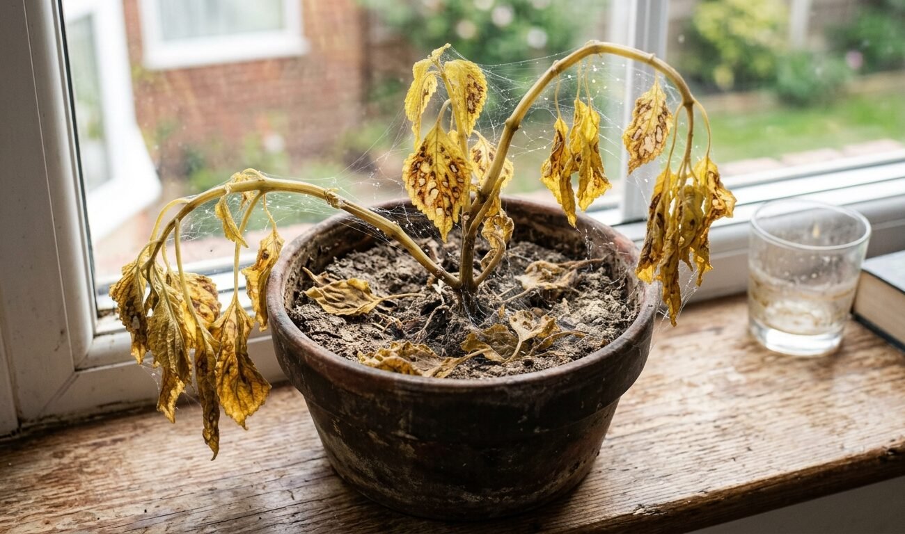 planta que se está muriendo