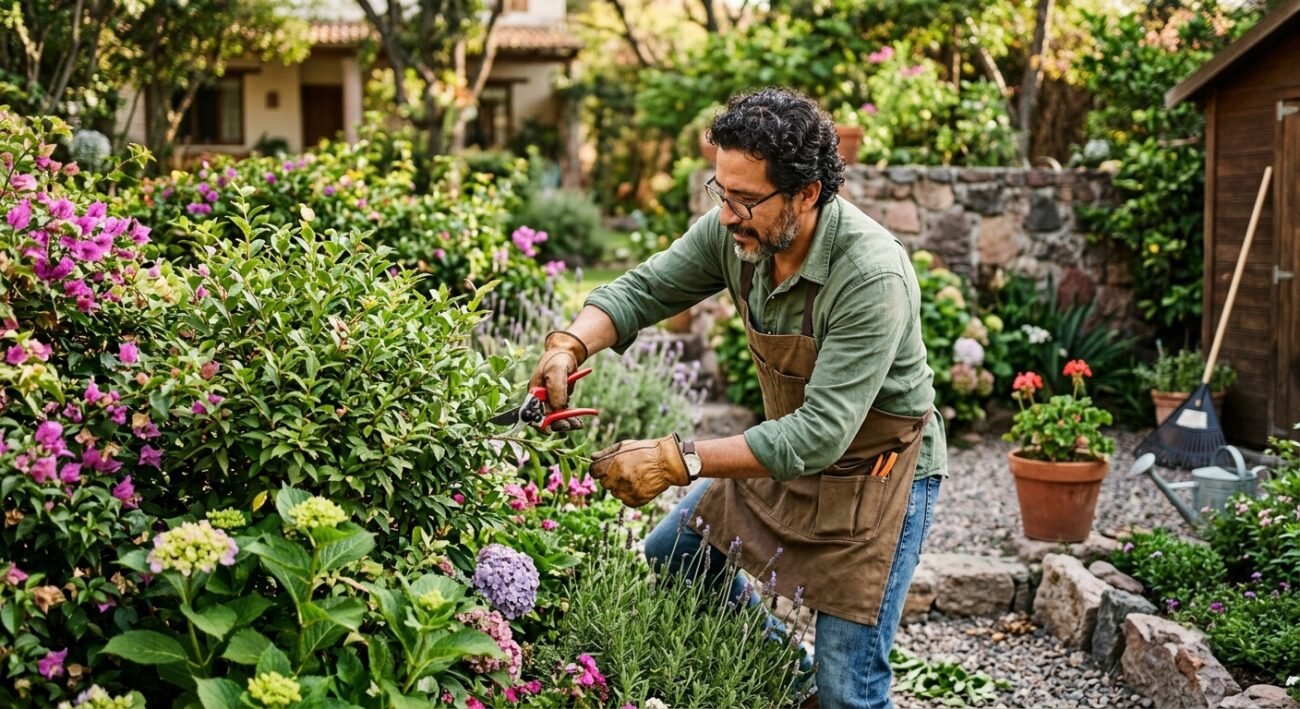 podar correctamente las plantas del jardín