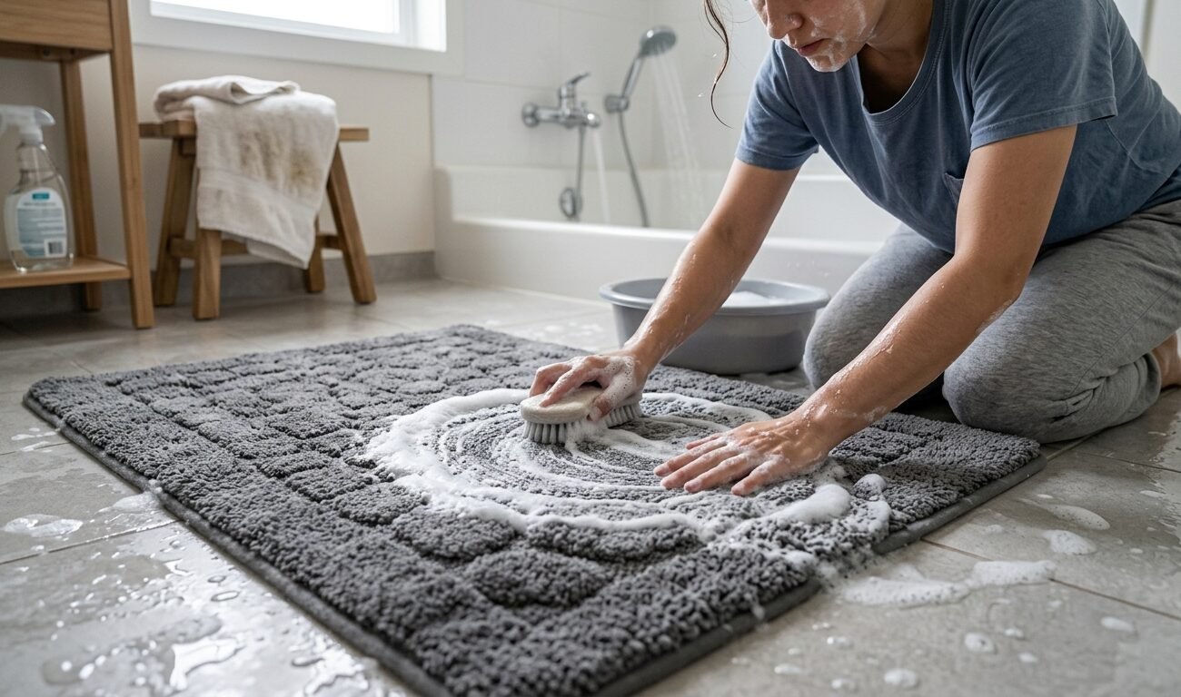 elegir alfombra de baño antideslizante
