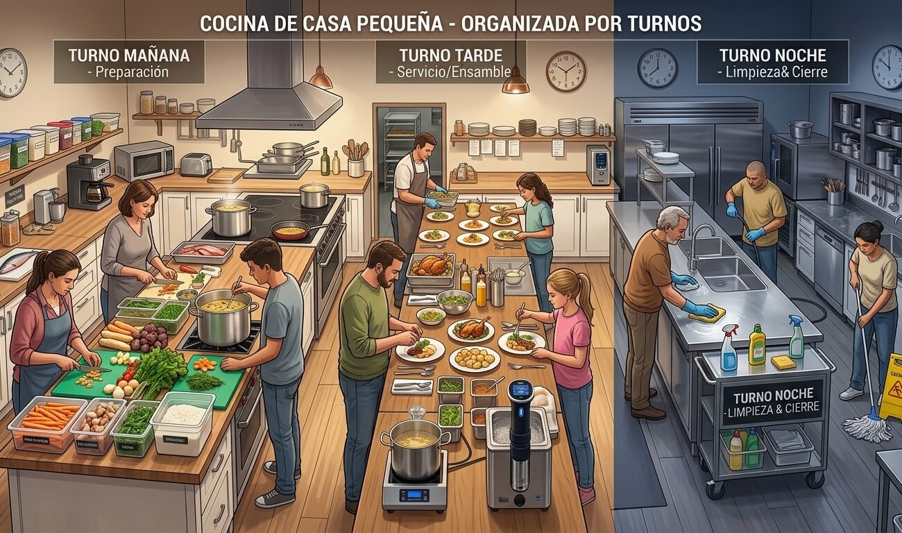 organizar la cocina para Navidad