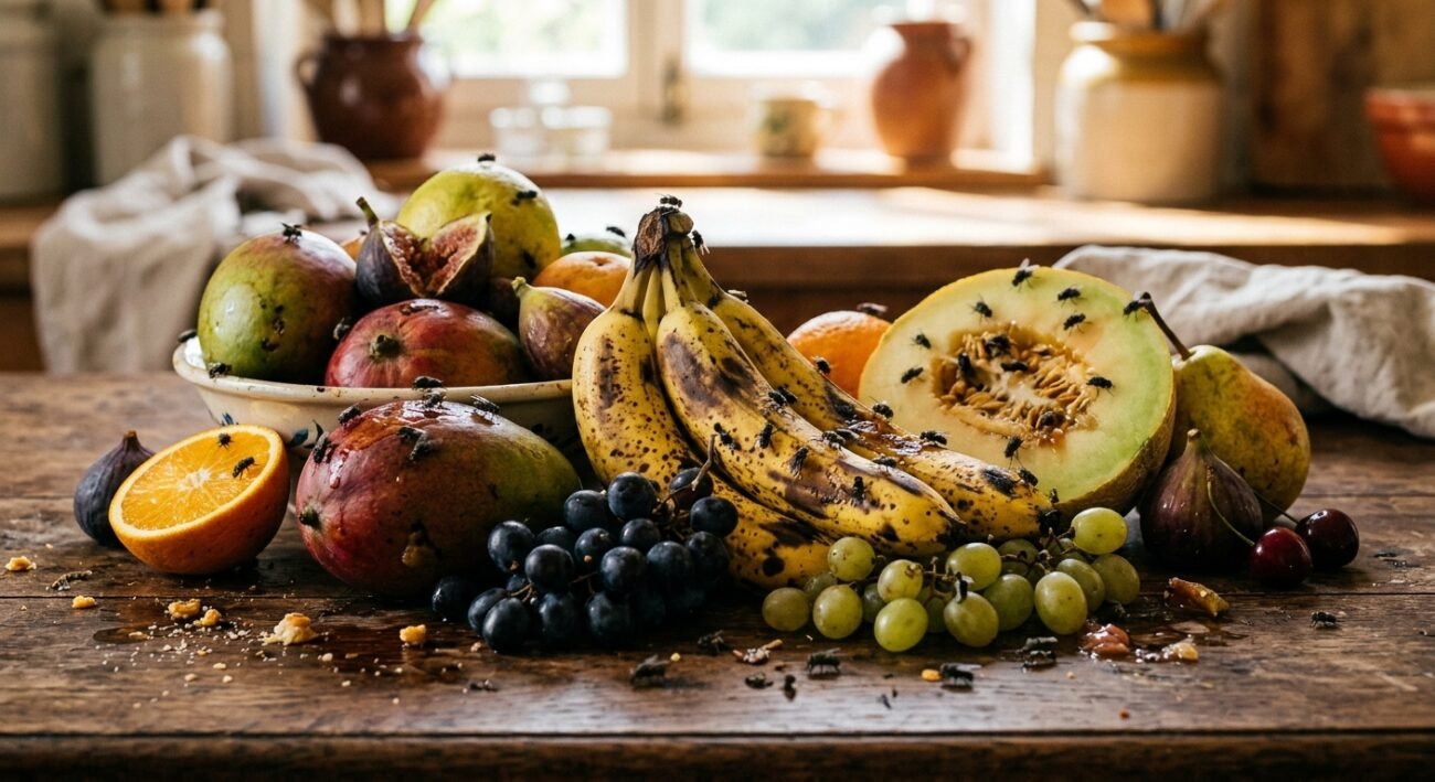 eliminar las moscas de la fruta