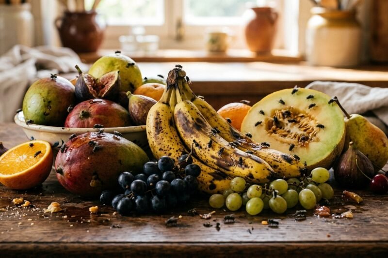 eliminar las moscas de la fruta