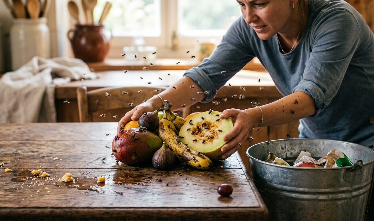 eliminar las moscas de la fruta