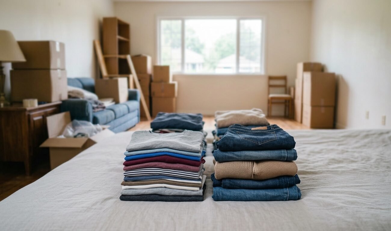 organizar la habitación antes de una mudanza
