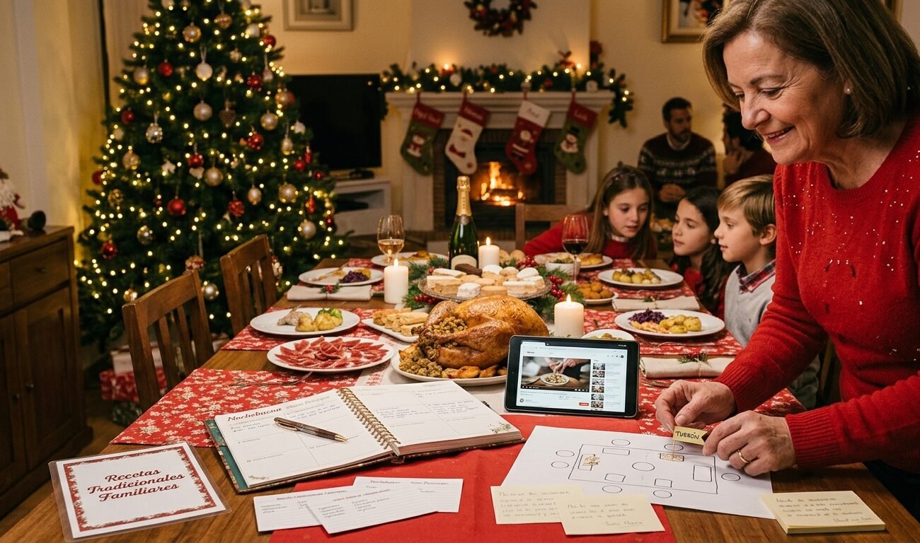 organizar la cocina para Navidad