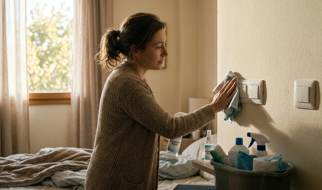 Desinfectar la habitación tras estar enfermo: paso a paso